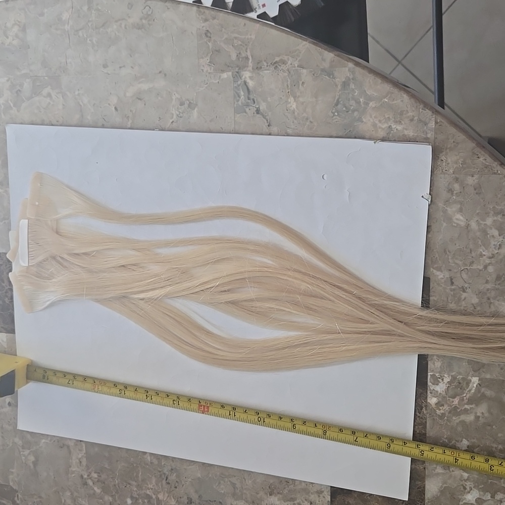 18in Human Hair light blonde tape extensions 14 pieces